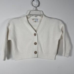 Anna Suhuan -18-24months Chunky Girls cardigan sweater white off